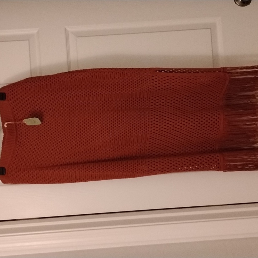 Elegant Rust Midi Dress
